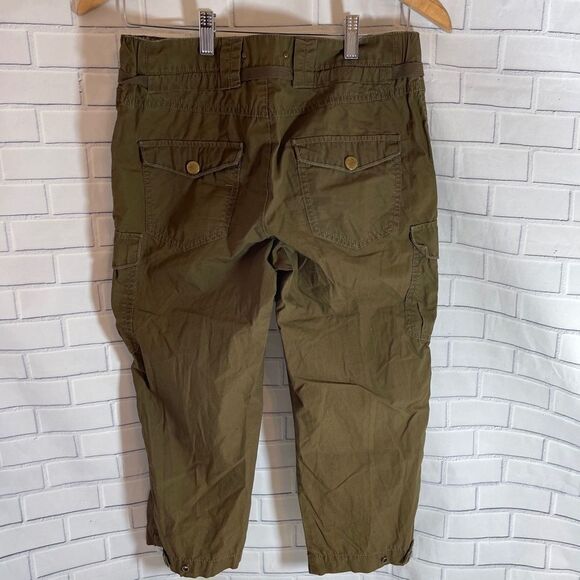 Anthro Hei Hei Khaki Brown Cotton Cargo Pant Sz 0 - Picture 3 of 7